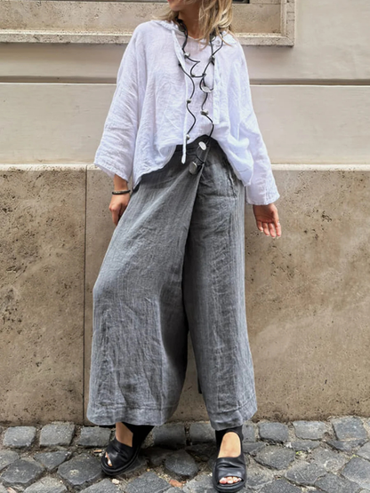 Agatha™– Elegantit Leveälahkeiset Housut